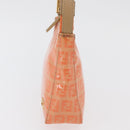 FENDI Zucchino Canvas Accessory Pouch Coated Canvas Orange Auth yk11786-3
