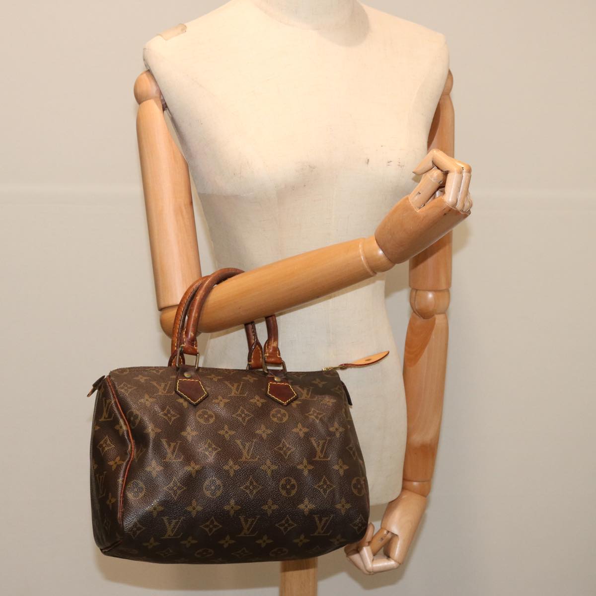 LOUIS VUITTON Monogram Speedy 25 Hand Bag M41528 LV Auth yk11805