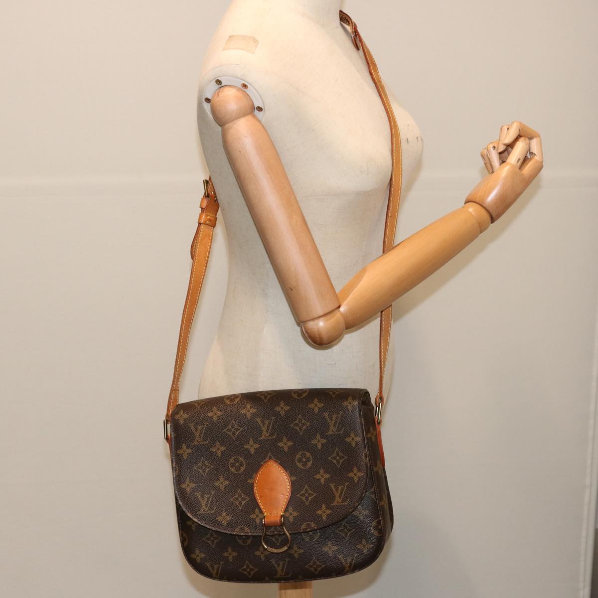 LOUIS VUITTON Monogram Saint Cloud GM Shoulder Bag M51242 LV Auth yk11814