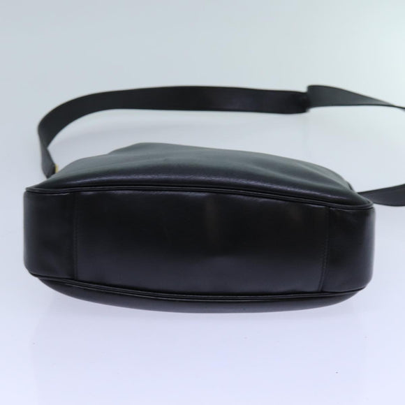 GUCCI Bamboo Hand Bag Leather 2way Black 001 2113 1638 Auth yk11916