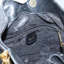 GUCCI Bamboo Hand Bag Leather 2way Black 001 2113 1638 Auth yk11916-9