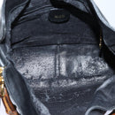 GUCCI Bamboo Hand Bag Leather 2way Black 001 2113 1638 Auth yk11916-10