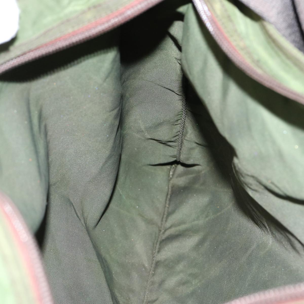 PRADA Shoulder Bag Nylon Khaki Auth yk11919