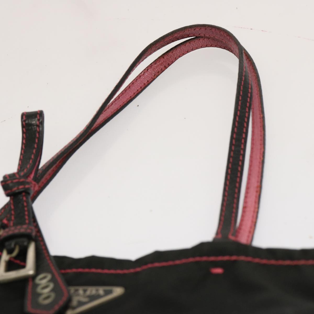 PRADA Hand Bag Nylon Black Auth yk11921