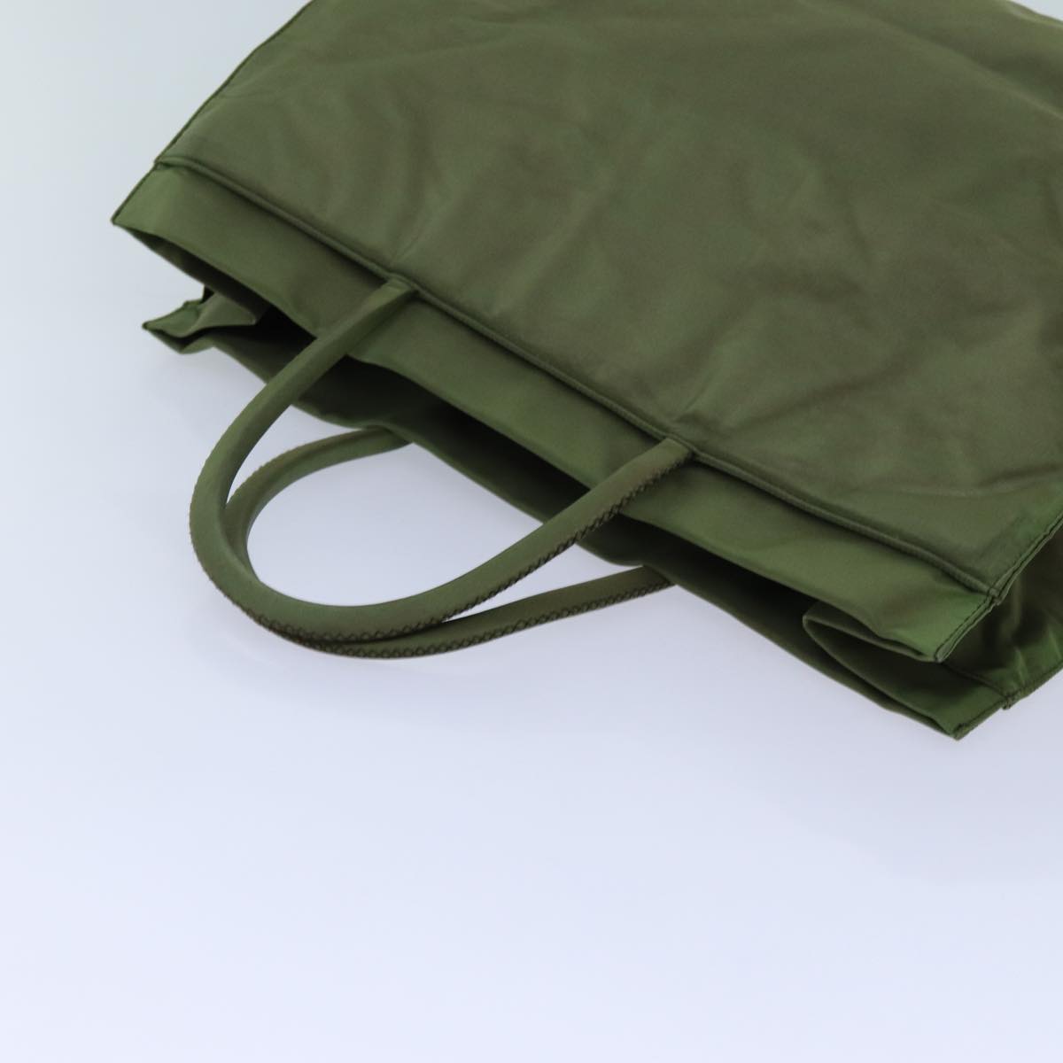 PRADA Hand Bag Nylon Khaki Auth yk11941