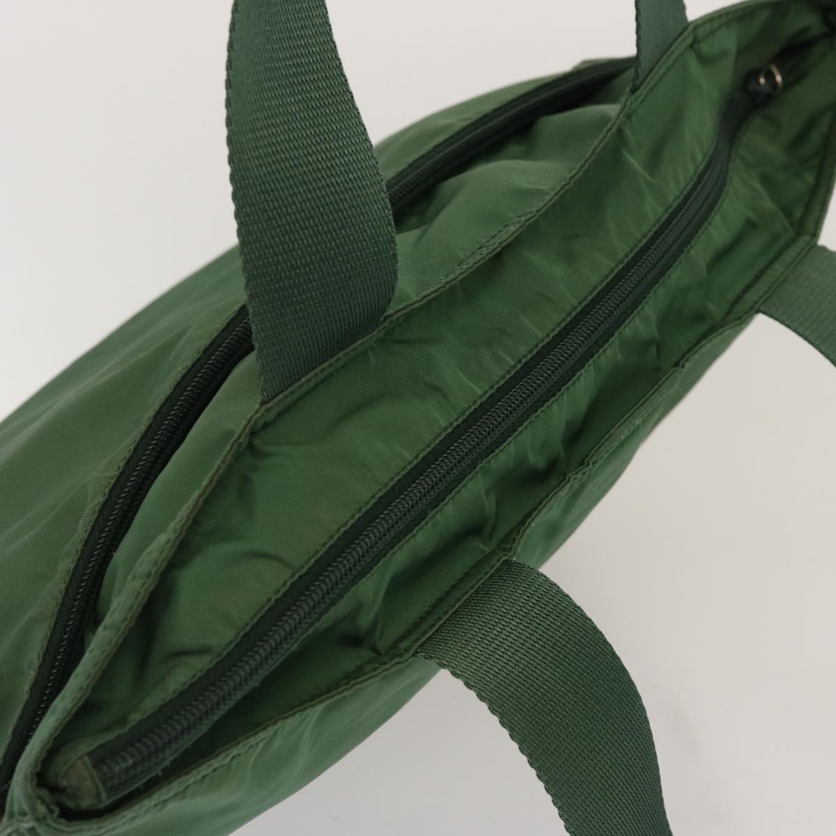 PRADA Tote Bag Nylon Green Auth yk11942