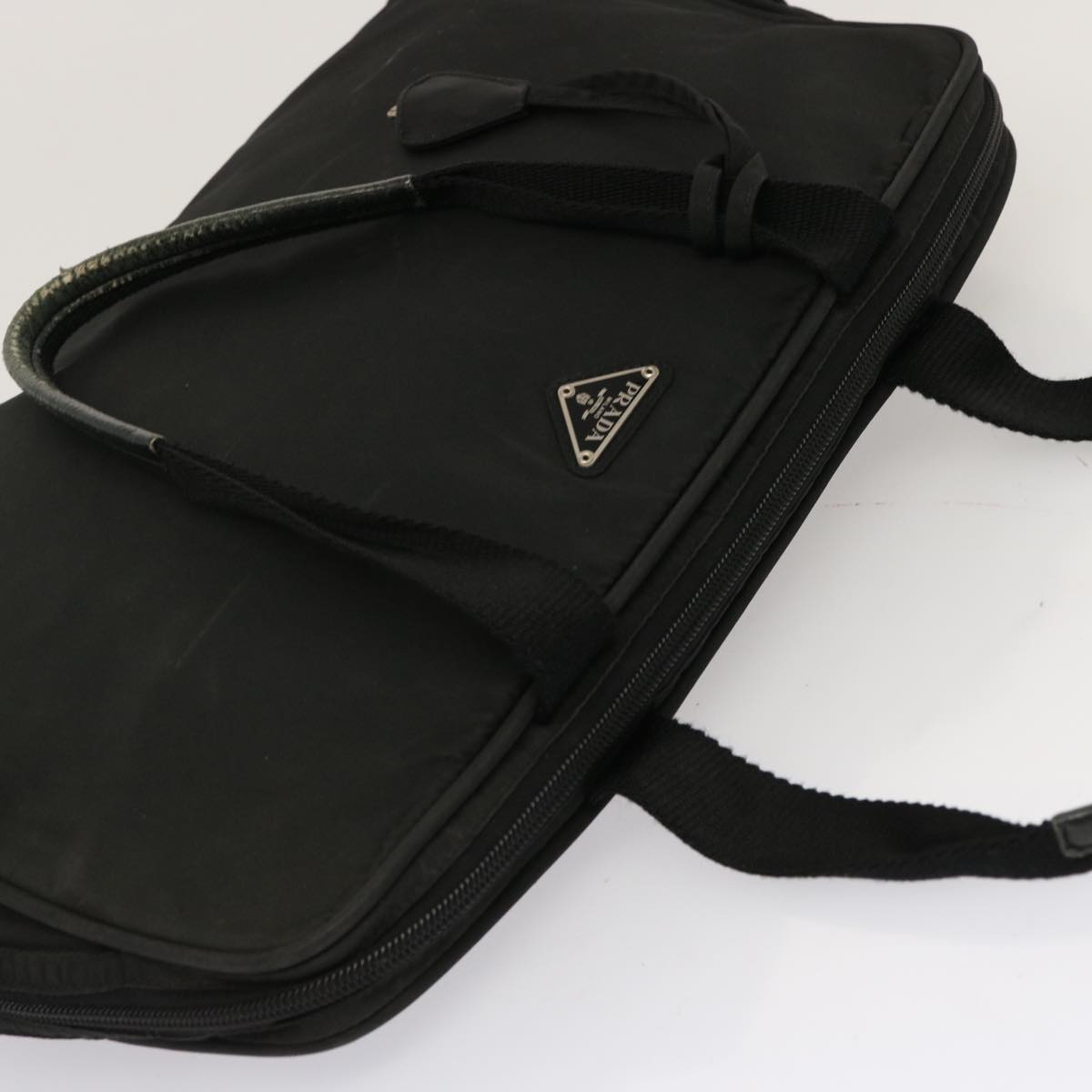 PRADA Hand Bag Nylon Black Auth yk11943