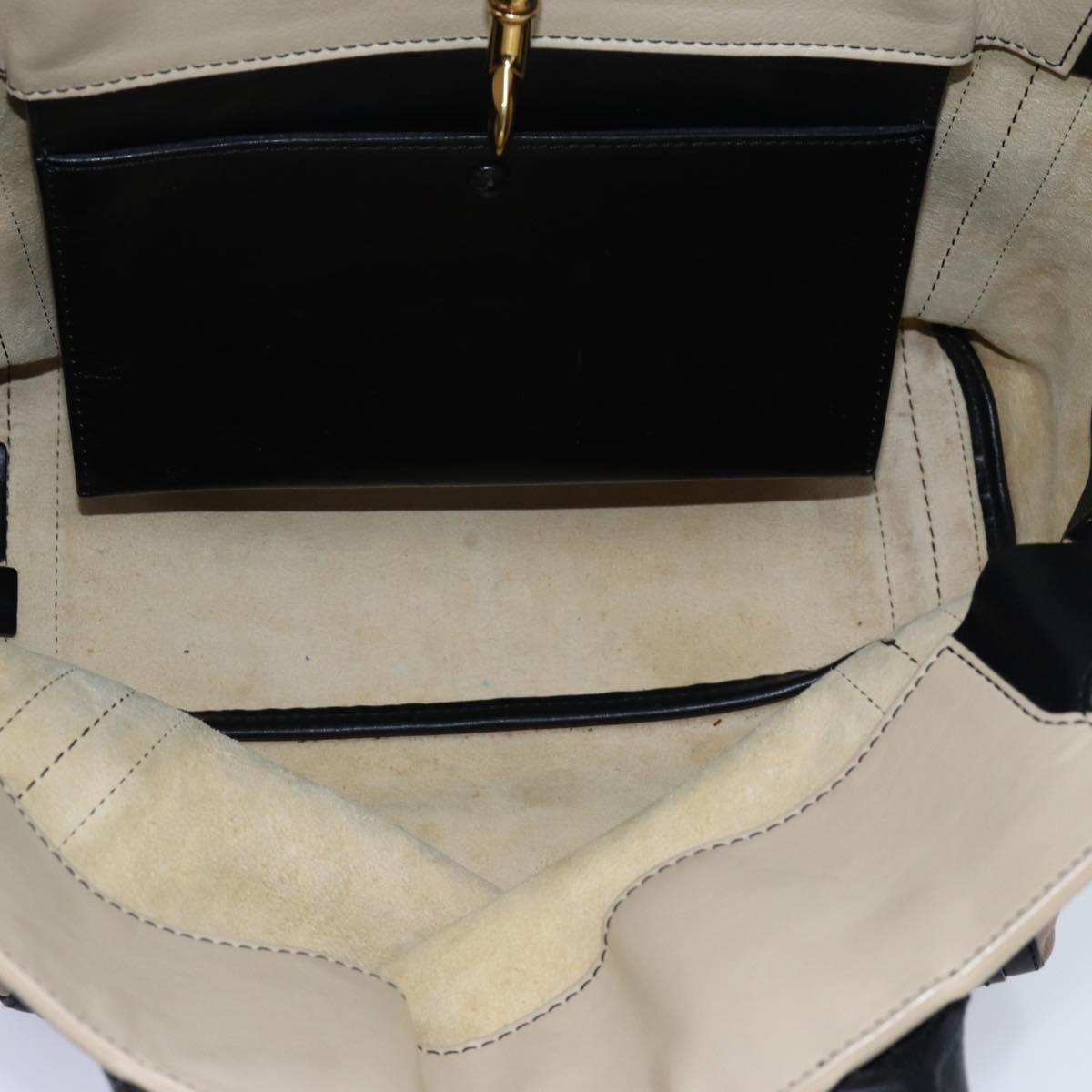 Chloe Hand Bag Leather Beige Auth yk11964