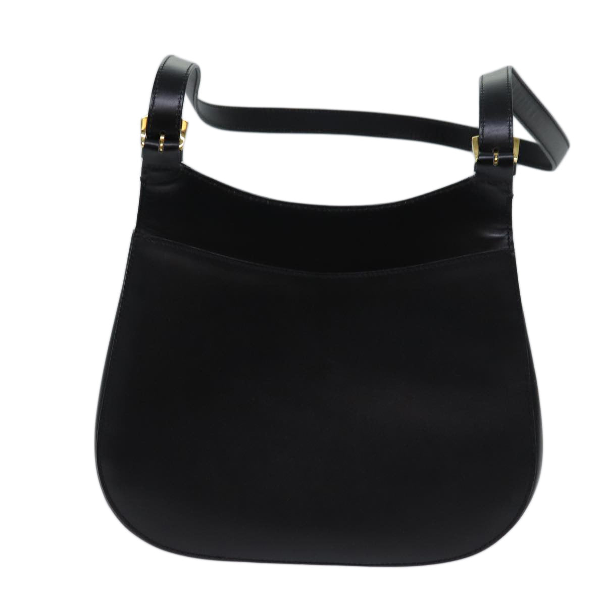 CELINE Shoulder Bag Leather Black Auth yk11965 - 0
