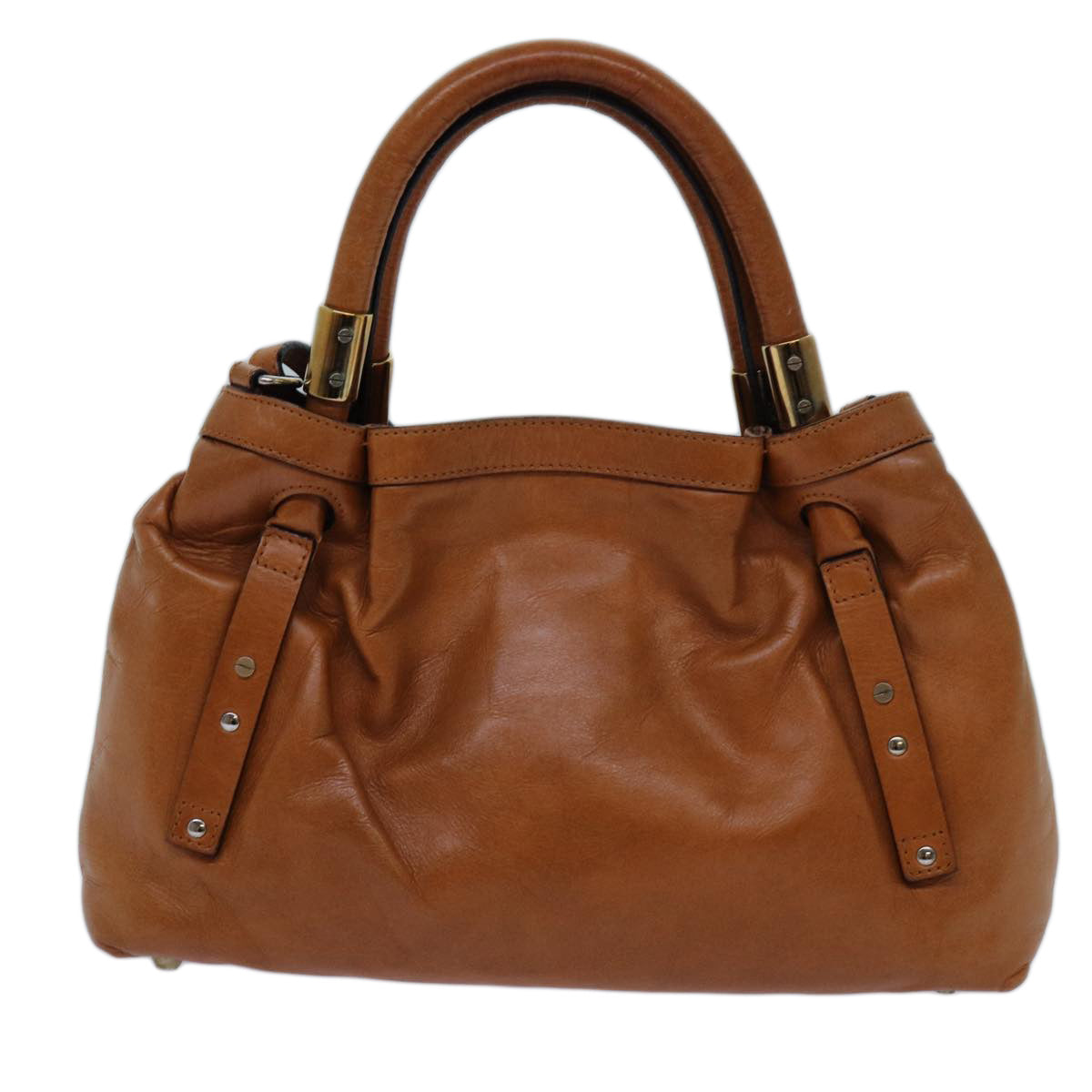 Chloe Victoria Hand Bag Leather 2way Brown Auth yk11966 - 0