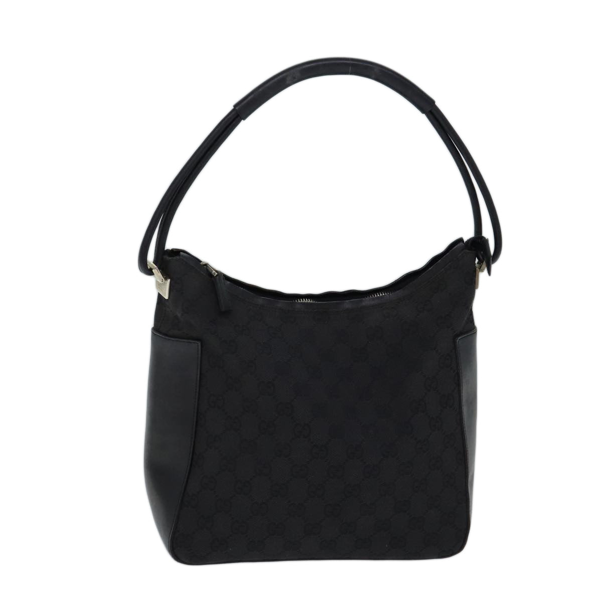 GUCCI GG Canvas Shoulder Bag Black 001 3766 Auth yk11968