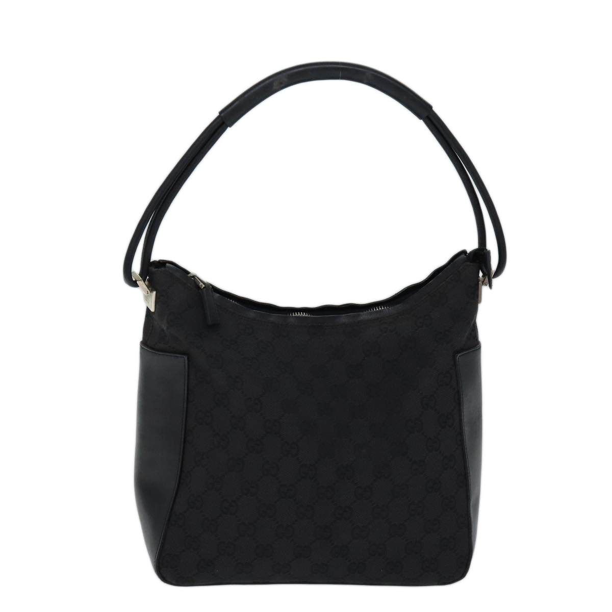 GUCCI GG Canvas Shoulder Bag Black 001 3766 Auth yk11968