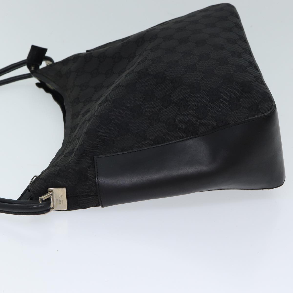 GUCCI GG Canvas Shoulder Bag Black 001 3766 Auth yk11968