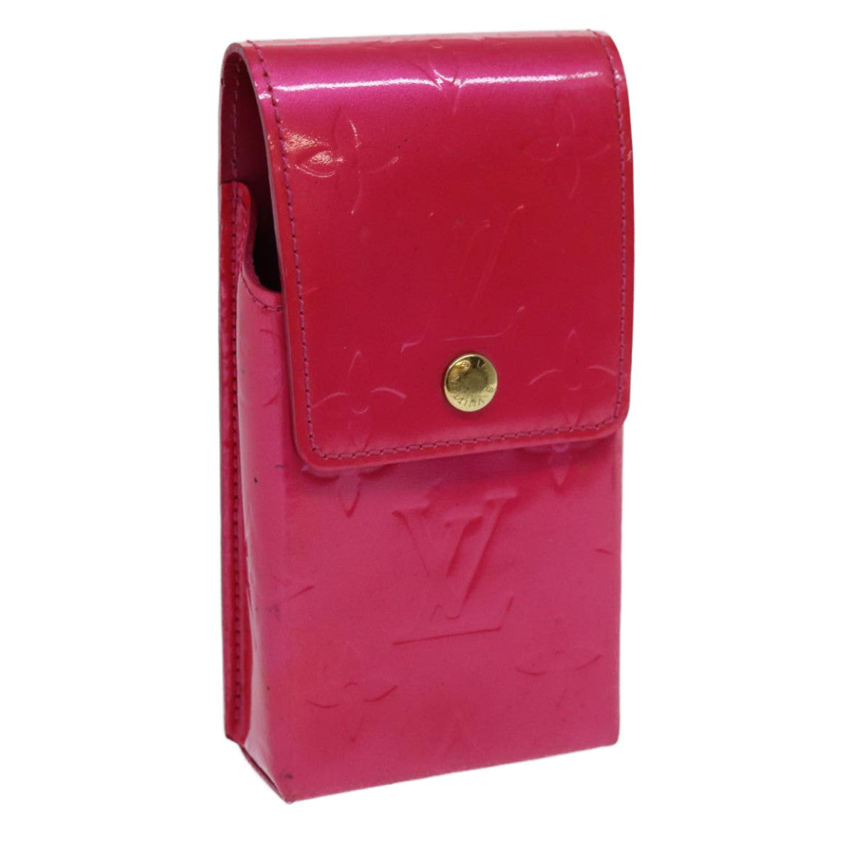 LOUIS VUITTON Monogram Vernis Cigarette Case Fuchsia Pink LV Auth yk11982