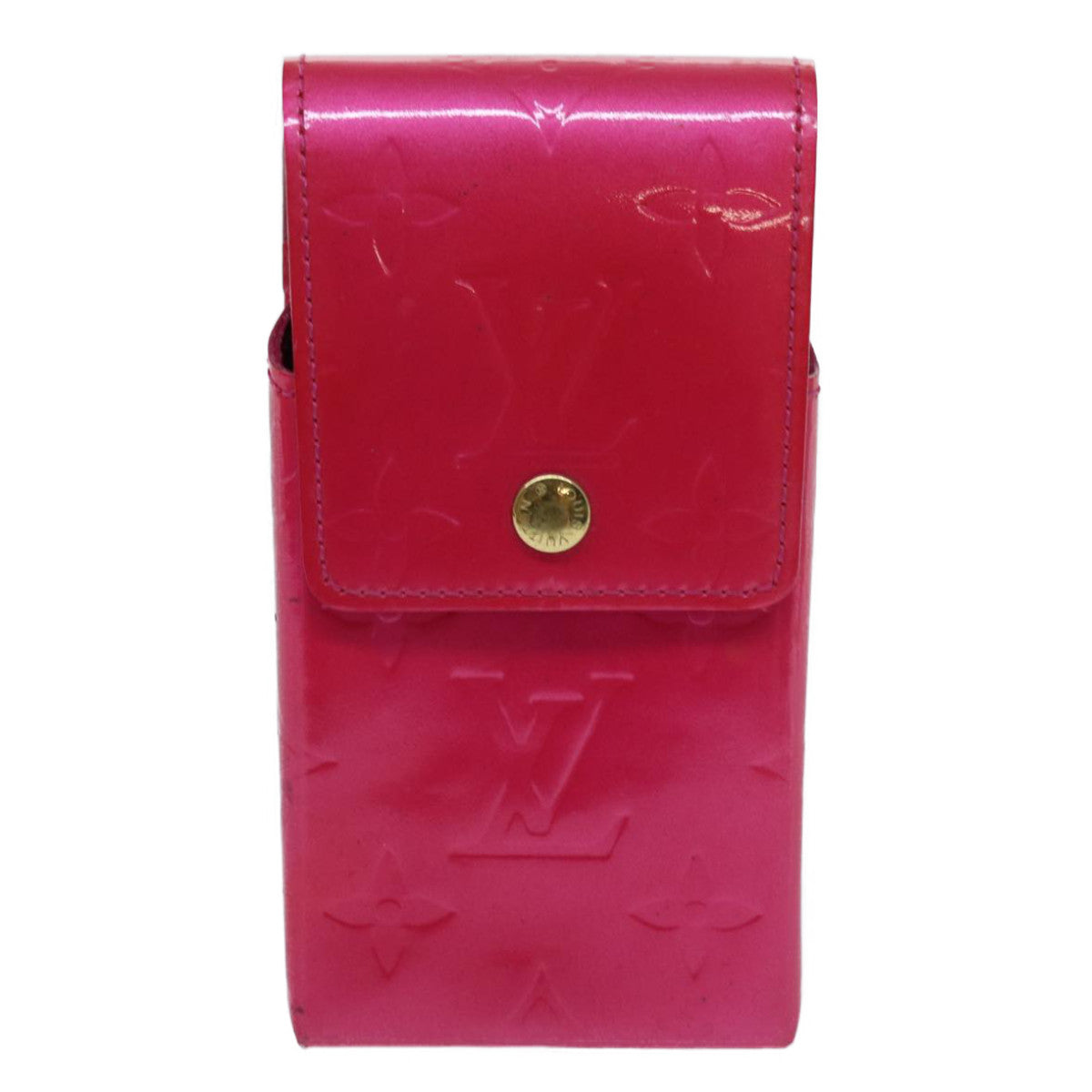 LOUIS VUITTON Monogram Vernis Cigarette Case Fuchsia Pink LV Auth yk11982