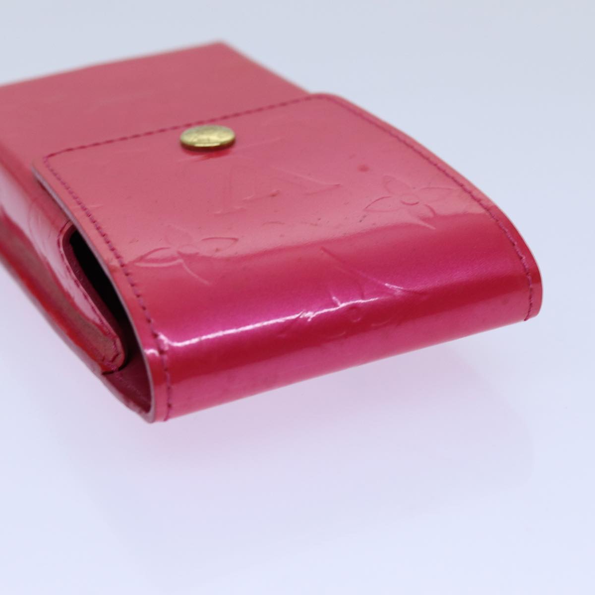 LOUIS VUITTON Monogram Vernis Cigarette Case Fuchsia Pink LV Auth yk11982