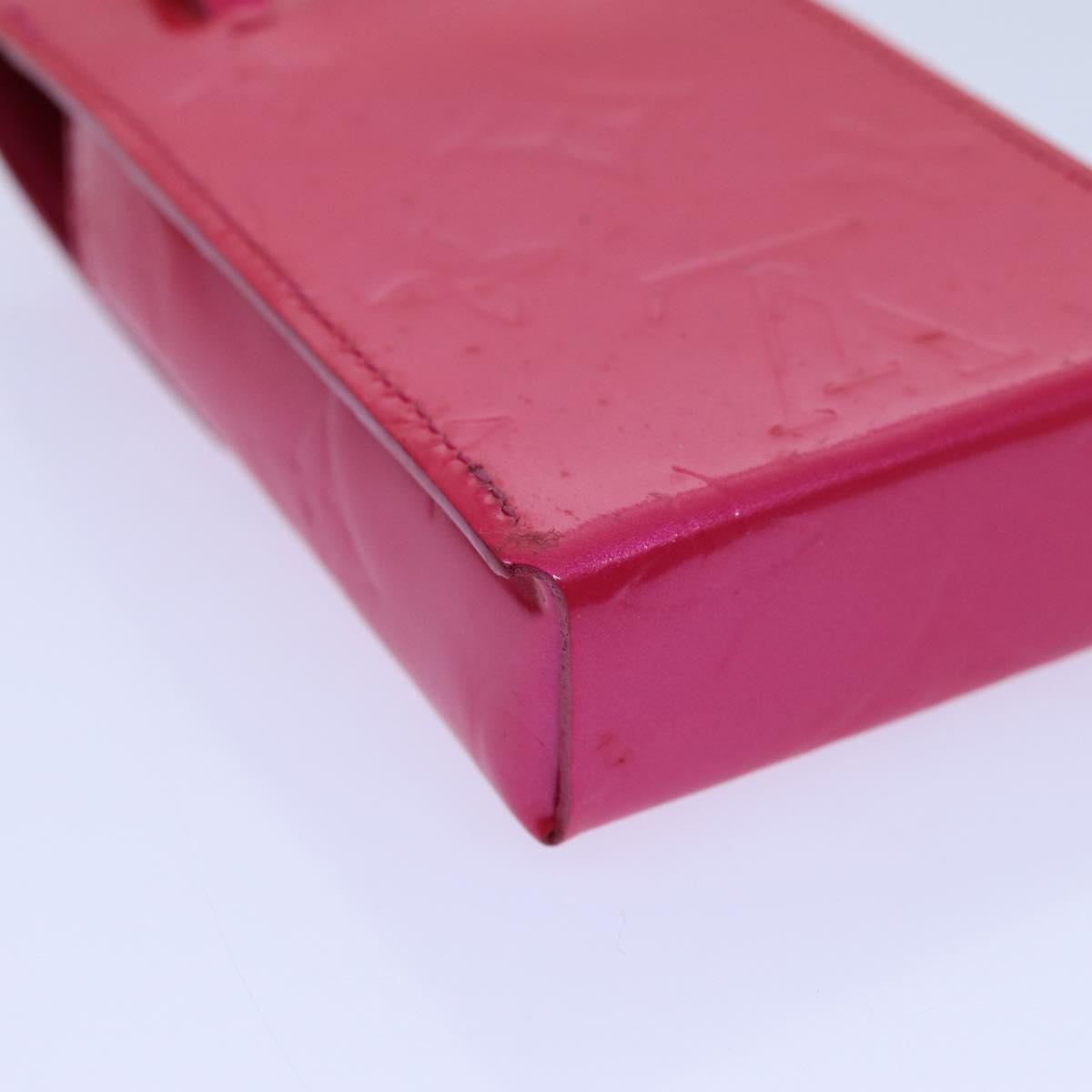 LOUIS VUITTON Monogram Vernis Cigarette Case Fuchsia Pink LV Auth yk11982