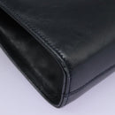Salvatore Ferragamo Gancini Chain Shoulder Bag Leather Navy Auth yk12007-13