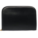 Salvatore Ferragamo Gancini Chain Shoulder Bag Leather Navy Auth yk12007-2