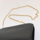 Salvatore Ferragamo Gancini Chain Shoulder Bag Leather Navy Auth yk12007-14