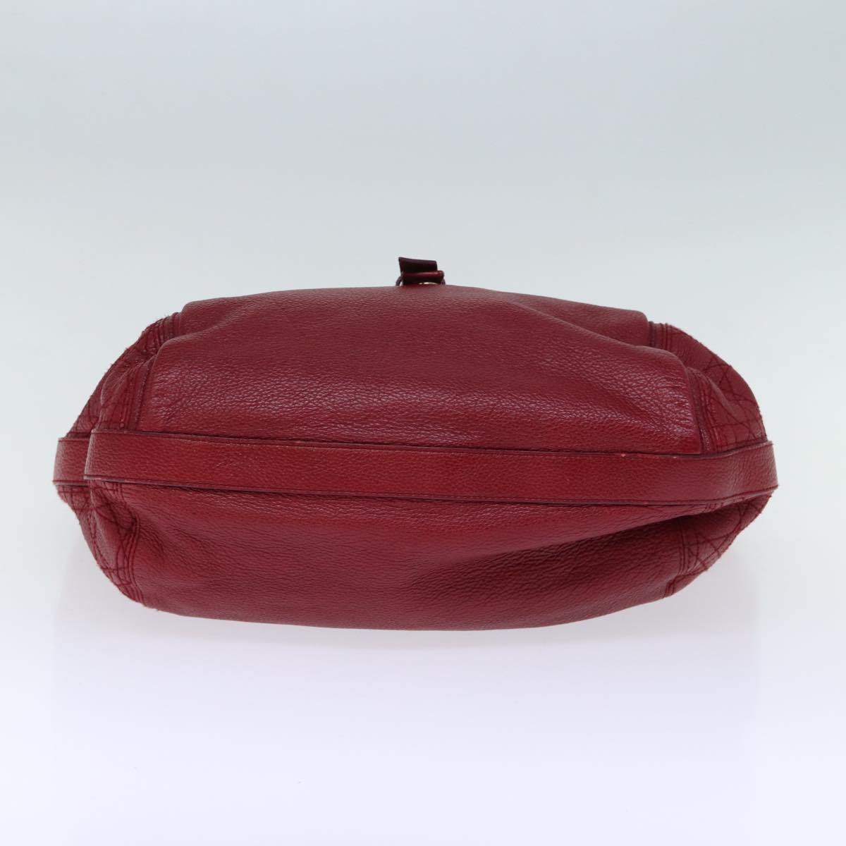 Christian Dior Lady Dior Canage Shoulder Bag Leather Red Auth yk12042