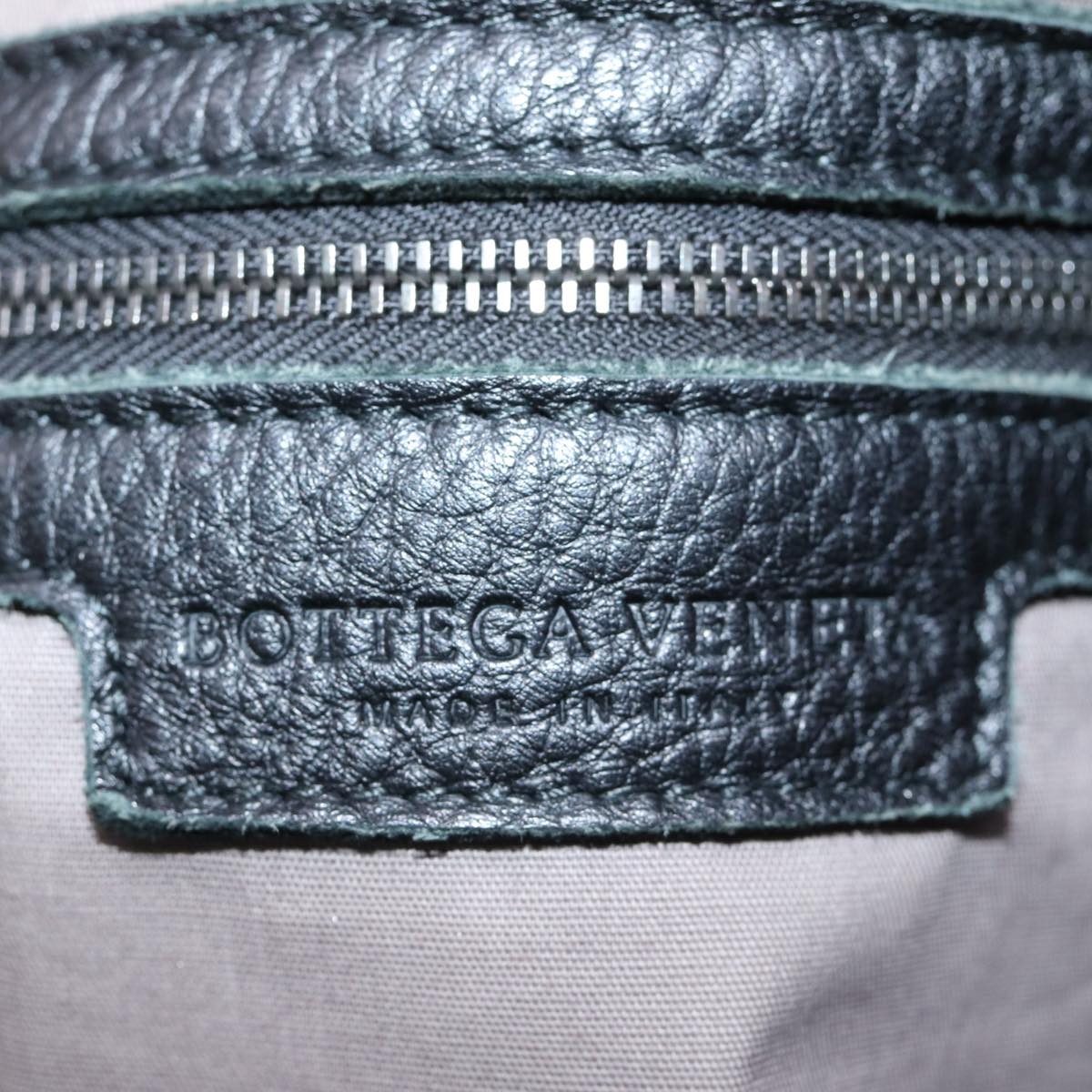 BOTTEGA VENETA INTRECCIATO Shoulder Bag Leather Black Auth yk12046