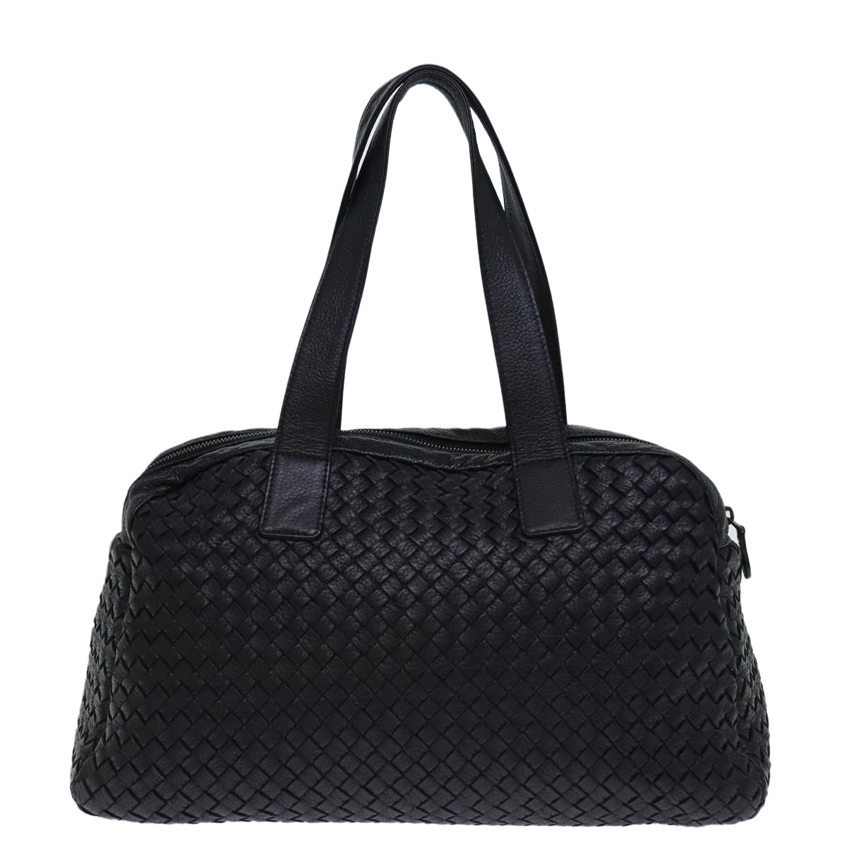 BOTTEGA VENETA INTRECCIATO Shoulder Bag Leather Black Auth yk12046 - 0