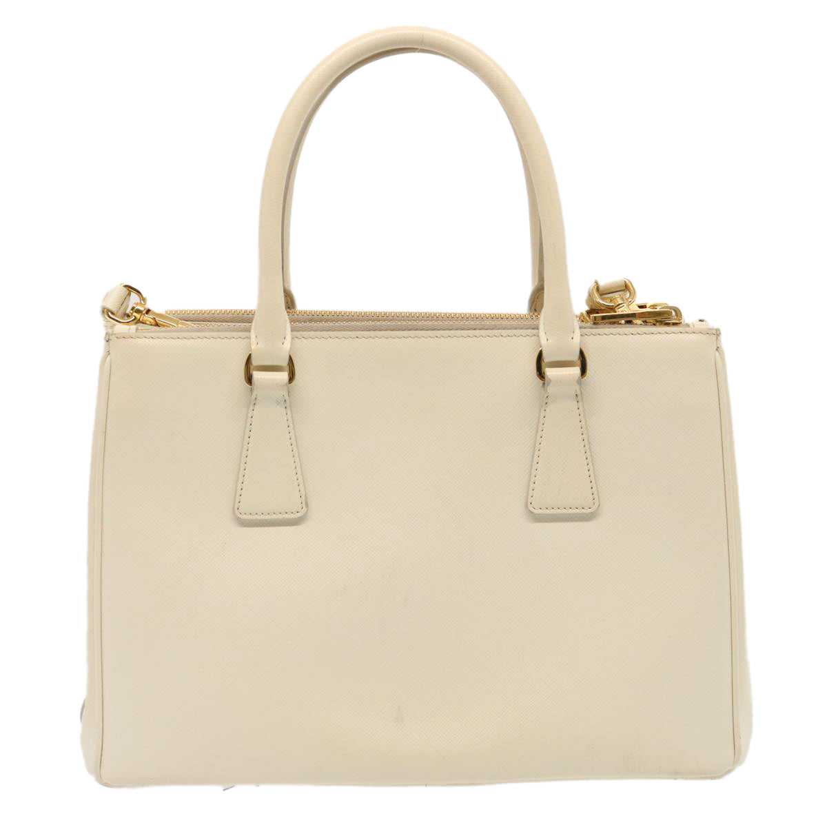 PRADA Galleria Hand Bag Safiano leather 2way White Auth yk12051 - 0