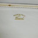 GUCCI Hand Bag Leather White Auth yk12076-17