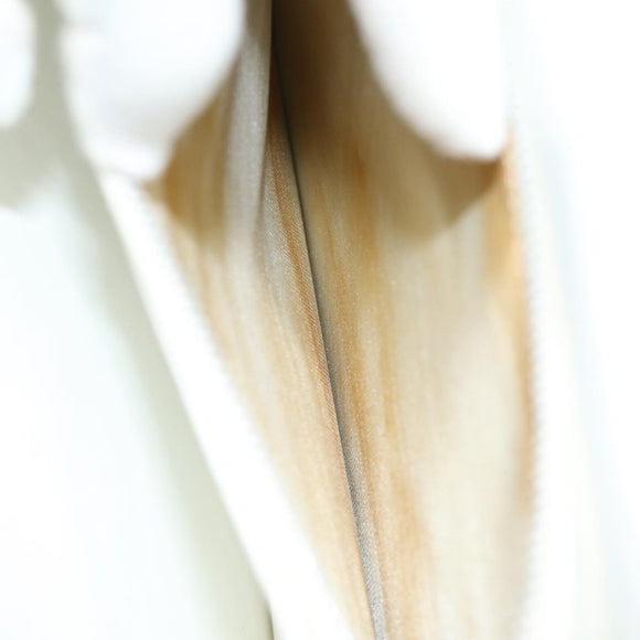 GUCCI Hand Bag Leather White Auth yk12076