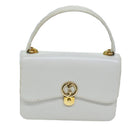 GUCCI Hand Bag Leather White Auth yk12076-13