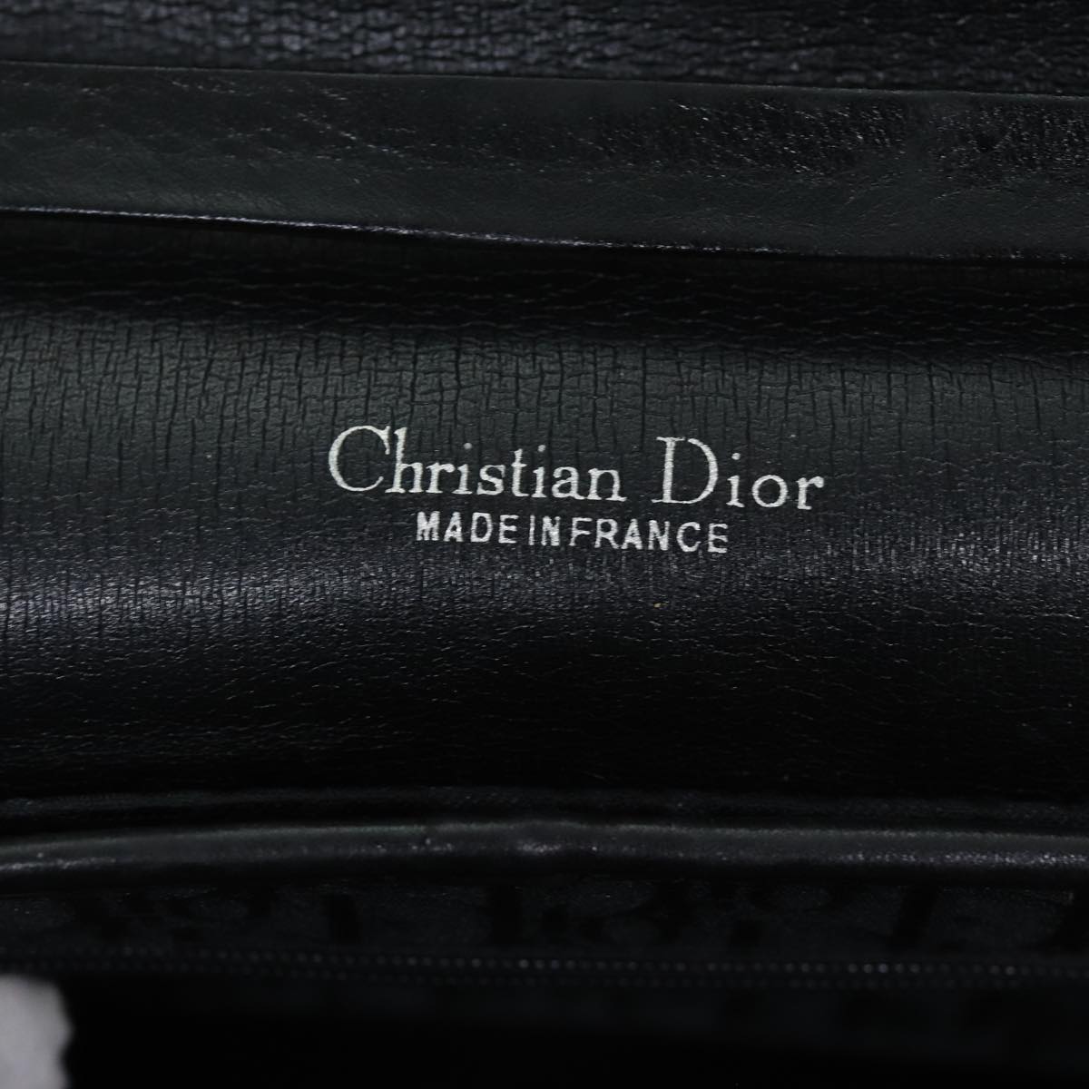 Christian Dior Trotter Canvas Shoulder Bag Black Auth yk12078