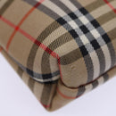 Burberrys Nova Check Pouch Canvas Beige Auth yk12082-15