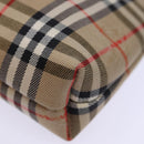 Burberrys Nova Check Pouch Canvas Beige Auth yk12082-16