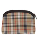 Burberrys Nova Check Pouch Canvas Beige Auth yk12082-2