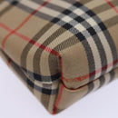 Burberrys Nova Check Pouch Canvas Beige Auth yk12082-7