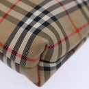 Burberrys Nova Check Pouch Canvas Beige Auth yk12082-14