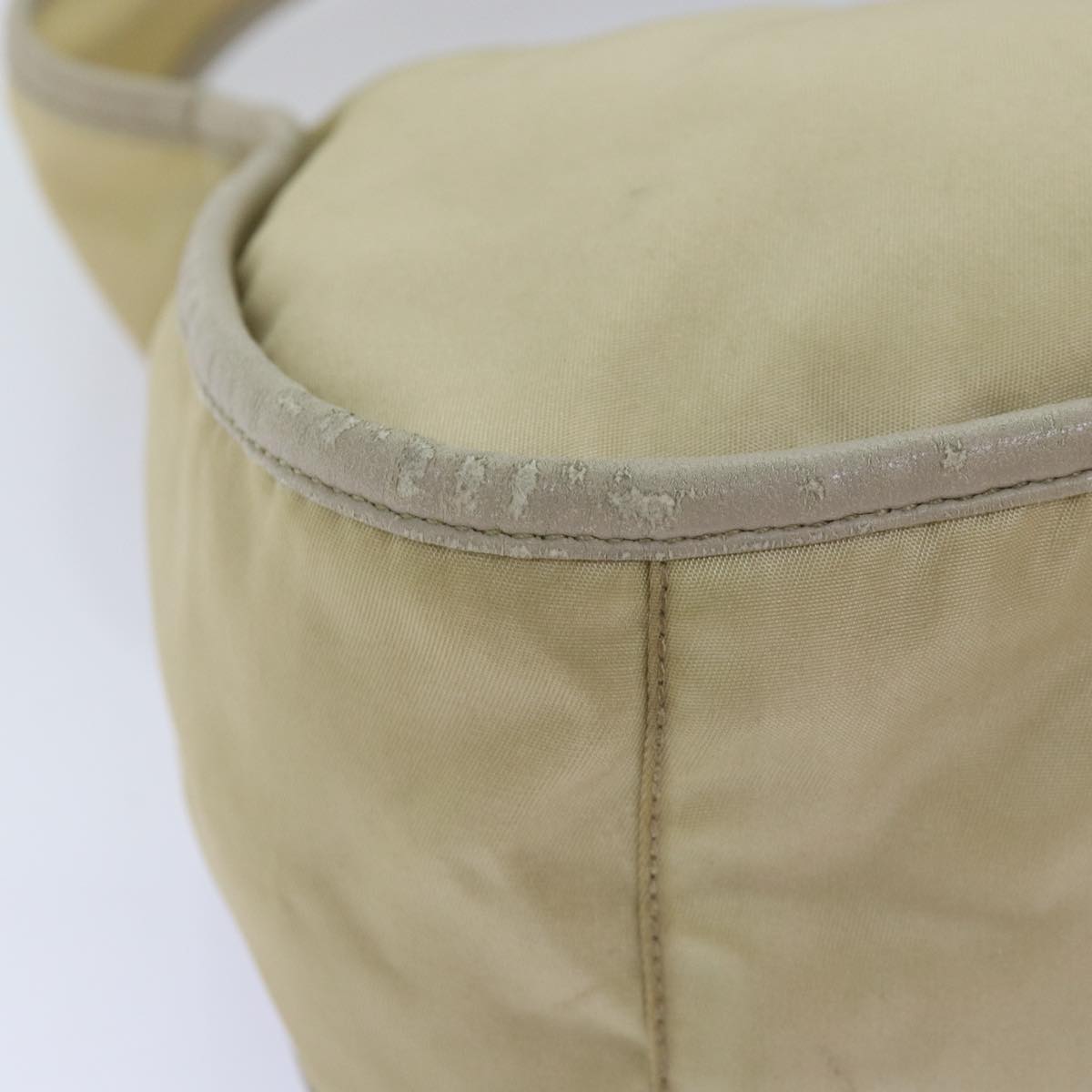 PRADA Shoulder Bag Nylon Beige Auth yk12090