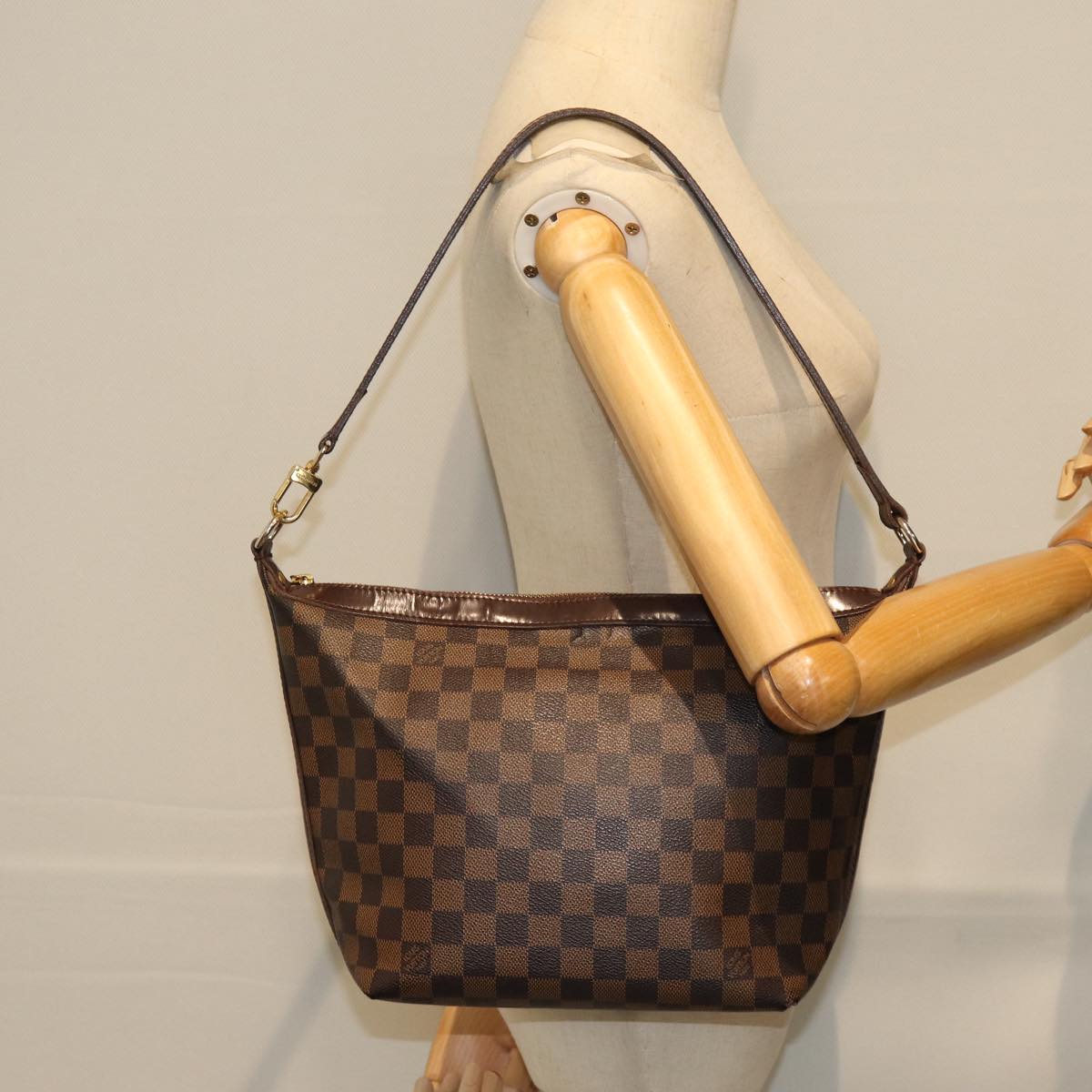 LOUIS VUITTON Damier Ebene Illovo MM Shoulder Bag N51995 LV Auth yk12132