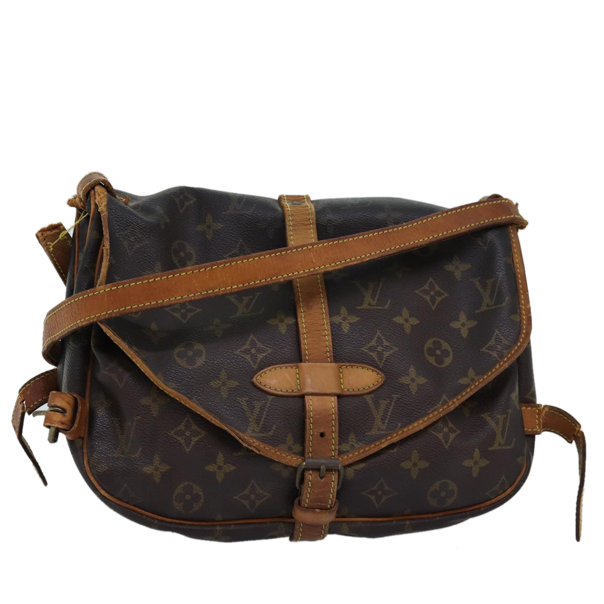 LOUIS VUITTON Monogram Saumur 30 Shoulder Bag M42256 LV Auth yk12135