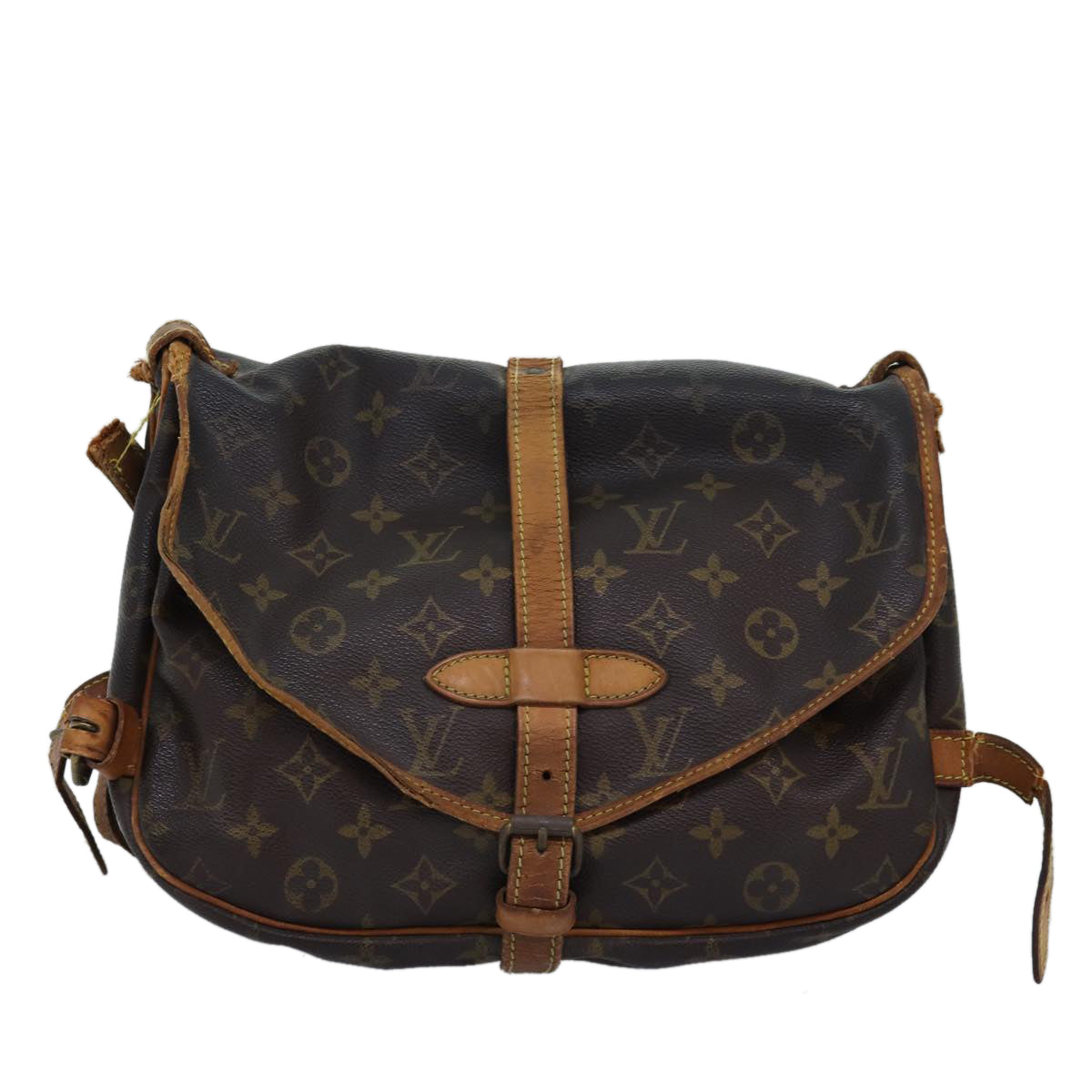 LOUIS VUITTON Monogram Saumur 30 Shoulder Bag M42256 LV Auth yk12135