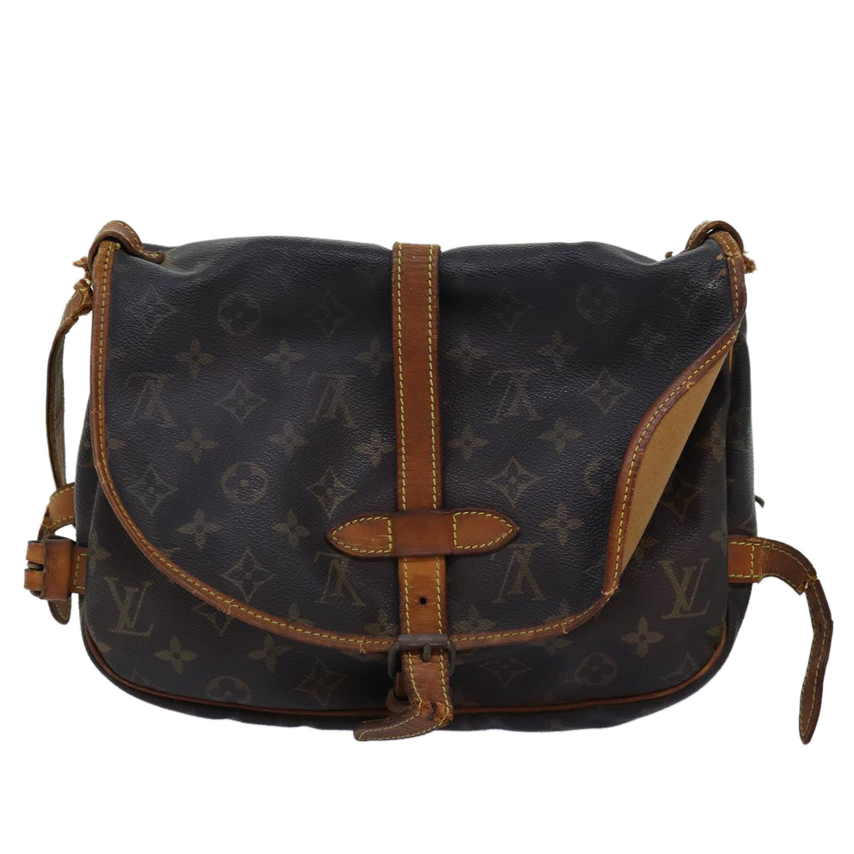 LOUIS VUITTON Monogram Saumur 30 Shoulder Bag M42256 LV Auth yk12135 - 0