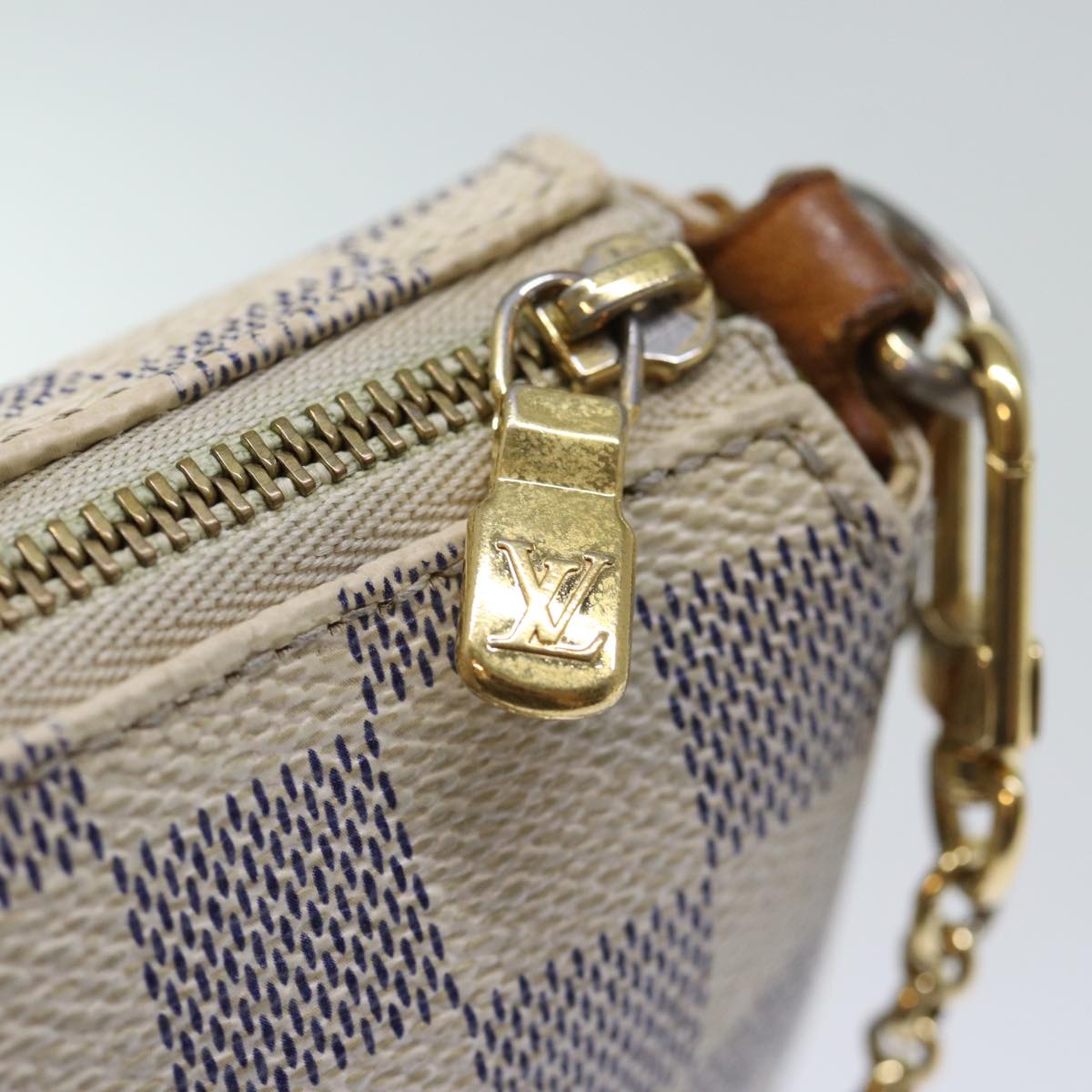 LOUIS VUITTON Damier Azur Eva Shoulder Bag 2way N55214 LV Auth yk12139