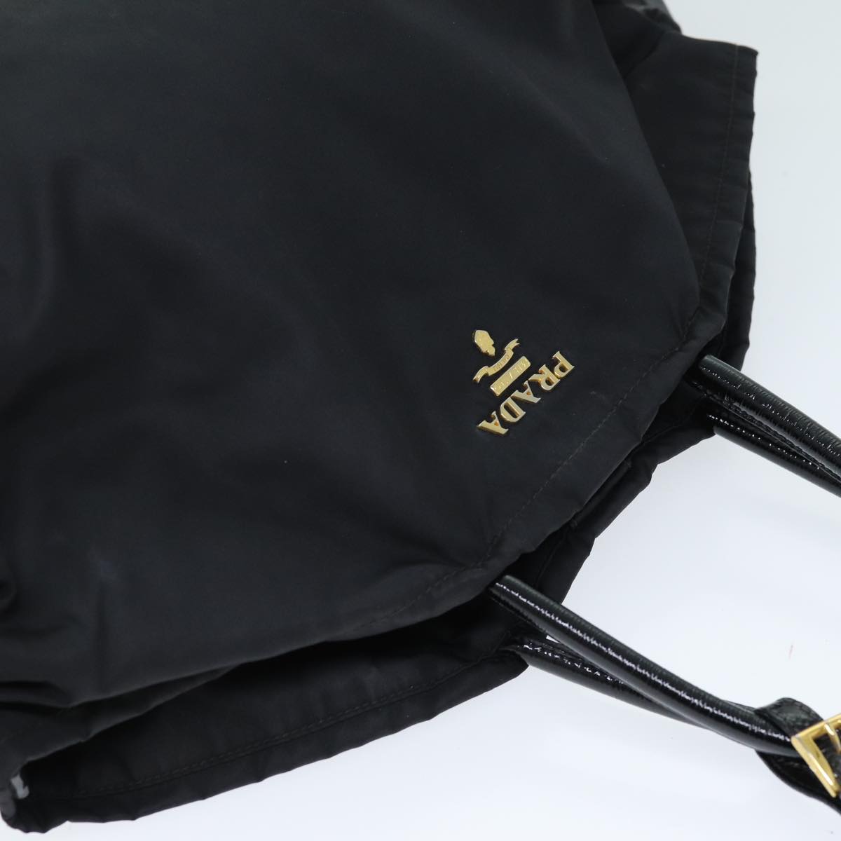 PRADA Hand Bag Nylon Black Auth yk12158