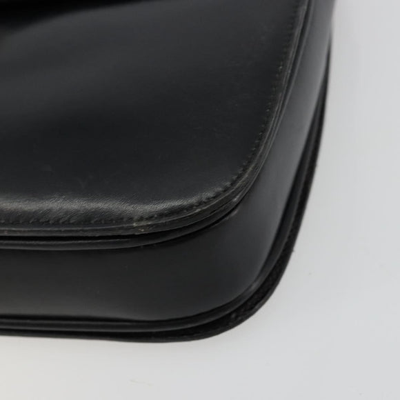 GUCCI Hand Bag Leather Black Auth yk12169