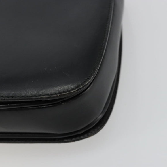 GUCCI Hand Bag Leather Black Auth yk12169