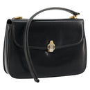 GUCCI Hand Bag Leather Black Auth yk12169-1
