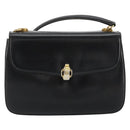 GUCCI Hand Bag Leather Black Auth yk12169-13