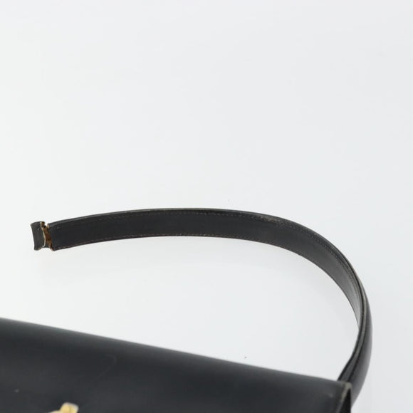 GUCCI Hand Bag Leather Black Auth yk12169