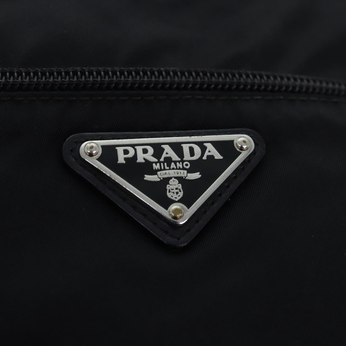 PRADA Shoulder Bag Nylon Black Auth yk12183